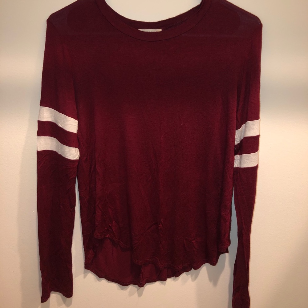 Breathable Burgundy Long-sleeve Jersey shirt
